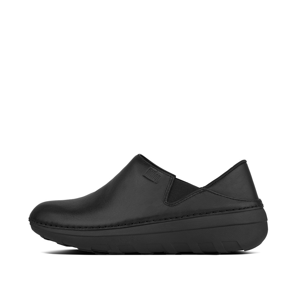 Fitflop Womens Loafers Black - Superloafer Leather - 75XEWBQJN